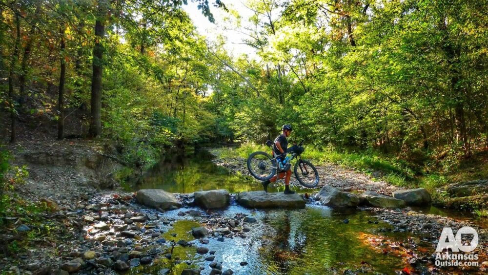 Stream crossing on the Ouachita Triple Crown