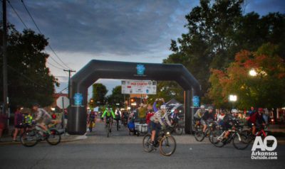 The start of the Arkansas High Country Race in Hot Springs, Arkansas.