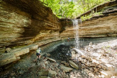 Riding an Arkansas State Park Monument Trail (Photo courtesy of ADPHT)