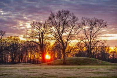 Mound at Sunset