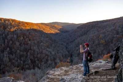 Kingston, AR - November 5: Camping at Hawksbill Crag/Whitaker Point in Kingston, AR on November 5, 2022. (Photo by Will Newton/ADPHT)