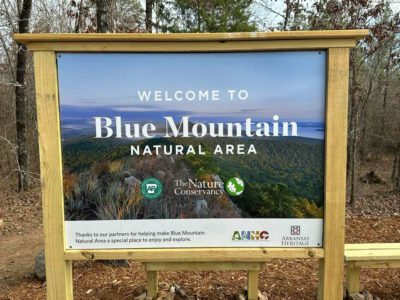Blue Mountain Natural Area Sign.