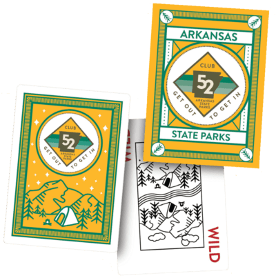 Visit 25 Arkansas State Parks and get this deck of playing cards.