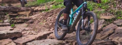 E-bikes on trail.
