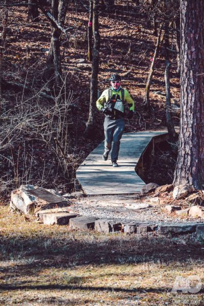 A soloist makes his way to the transition at Rattlesnake Ridge.