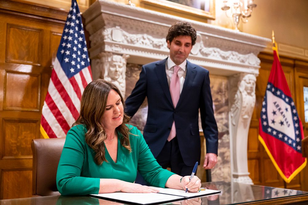 Governor Sanders and First Gentleman Bryan Sanders.