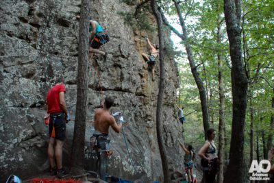 Climbing at Horseshoe Canyon Ranch.