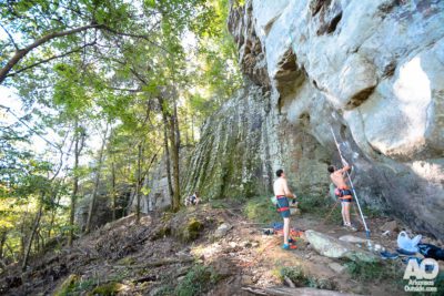Climbing at Horseshoe Canyon Ranch.