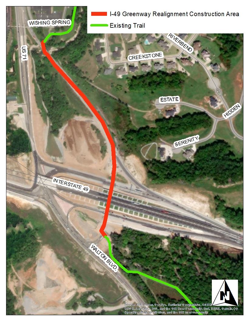 Razorback Regional Greenway Realignment.
