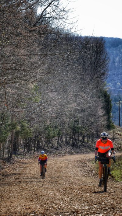 At the top of one of the tougher climbs on Sunday.