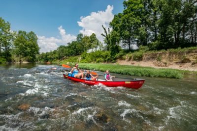 Floating the Caddo River.