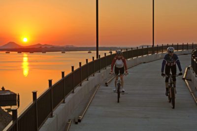 Photos from before The Big Dam Bridge was even completed show its potential as a great sunset spot.