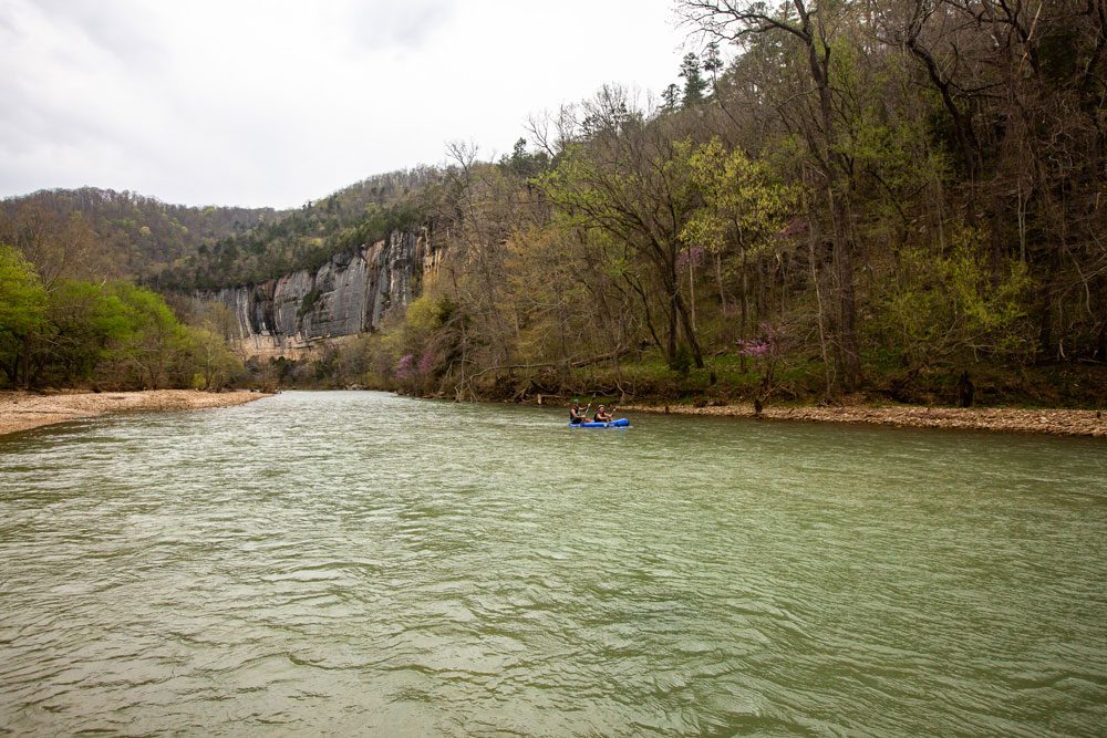 A team makes it's way on the Buffalo National River.