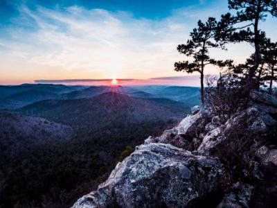 You'll not see any man-made structures when looking west from the top of Flatside Pinnacle.