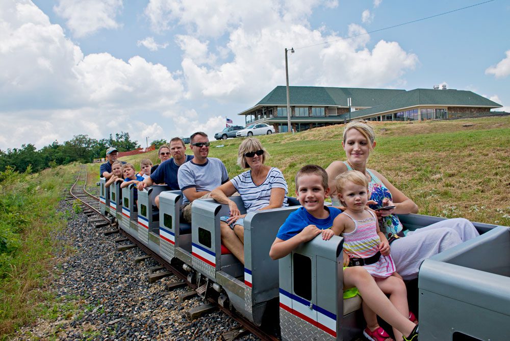 Train rides at Queen Wilhelmina State Park.
