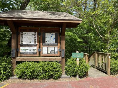 Information board at the Crescent Trail trailhead