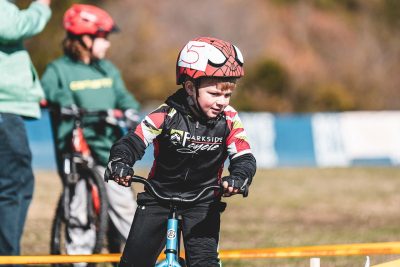 Unidentified kid takes part in the Strider event as part of the Güdrun Festival. Photo Courtesy of Visit Hot Springs.)