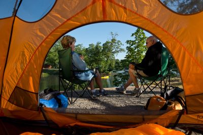 Camping at Mississippi River State Park (photo courtesy of Arkansas Department of Parks, Heritage and Tourism)