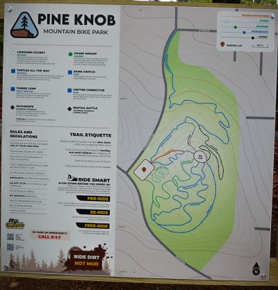 On site map of the park.