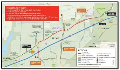 Map of RAISE project in Bryant, AR.