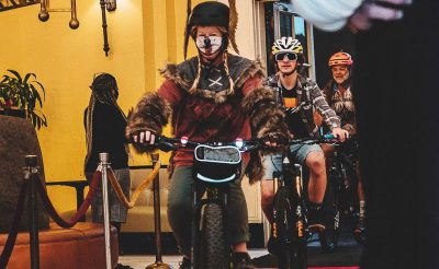 Bike Ride Through the Arlington Hotel Lobby