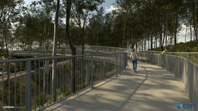 Construction Begins on Razorback Greenway Bike and Pedestrian Bridge