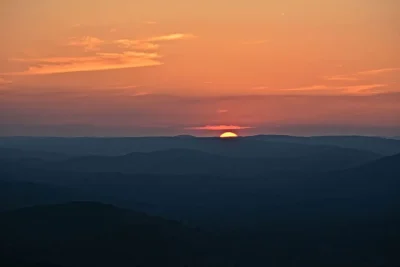 Sunset view of the Flatside Wilderness from Flatside Pinnacle Mountain.