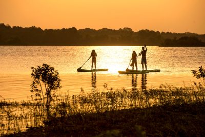 Paddleboarding on Arkansas lakes is an excellent Summer activity.