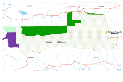 Map of proposed new Wilderness Area in the Ouachita Mountains.