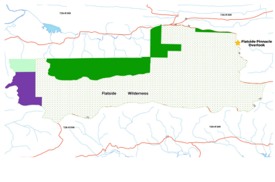 Map of proposed new Wilderness Area in the Ouachita Mountains.