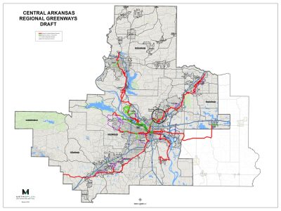 Current Draft of the Greenways Map.