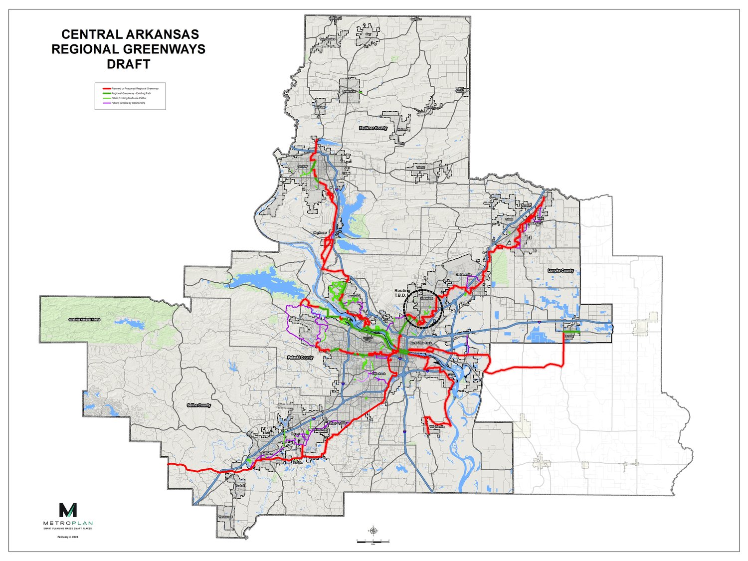 Current Draft of the Greenways Map.