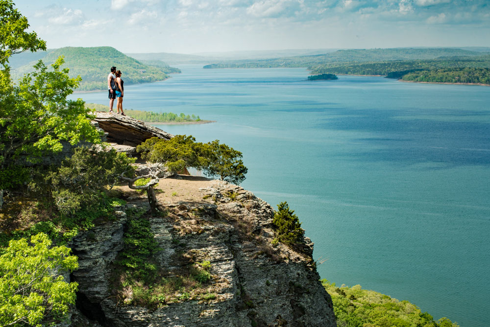 The view of Greers Ferry Lake from atop Sugar Loaf Mountain.