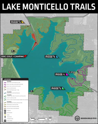 Map of the proposed Lakewoods Trail system.