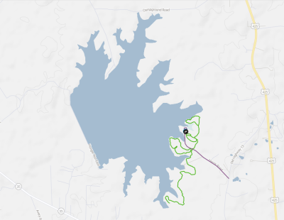 Current Trail layout shown in Trailforks.