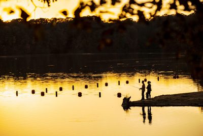 Fishing on Storm Creek Lake.