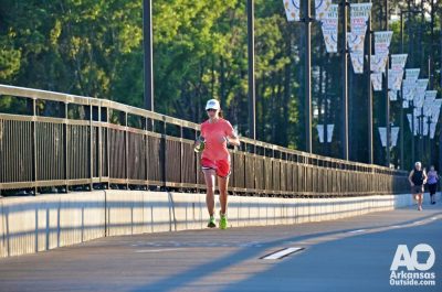 National Running Day on the Two Rivers Bridge, Little Rock, Arkansas.
