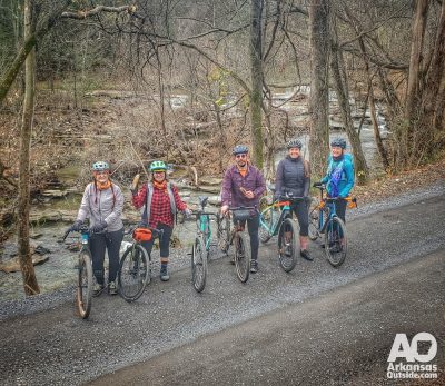 One of the ride groups on the 19 mile ride, Chocolate Rolls in hand.