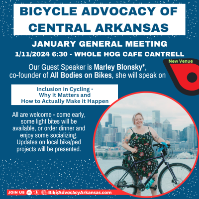January 2024 Public Meeting - Bicycle Advocacy of Central Arkansas