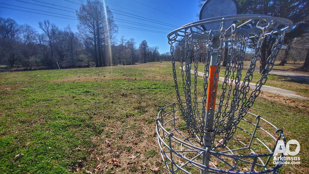 Disc golf is a popular activity on parts of the now closed traditional golf course at Hindman Park.