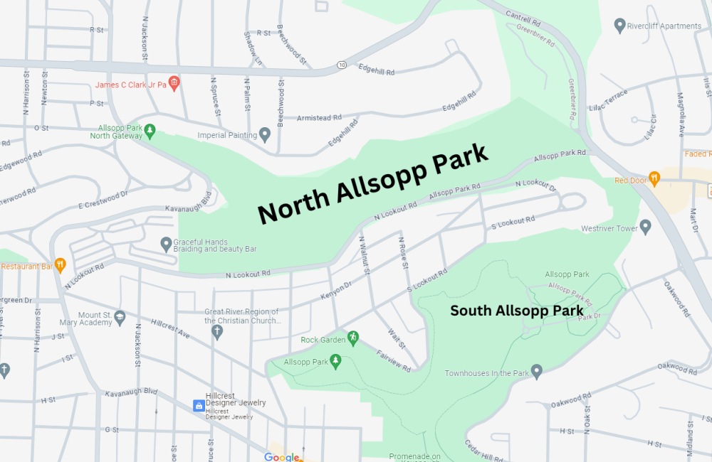 New trail work will take place only in North Allsopp Park.