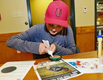 The Taklin’ Turkey Class at Forrest L. Wood Crowley’s Ridge Nature Center is always a popular spring break activity, where students will build and keep their own turkey call to use in their hunting adventures.
