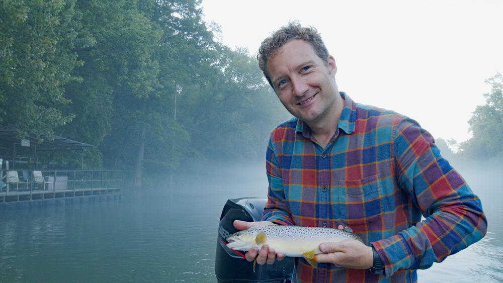 Dr. Benjamin Garner and a recent catch.