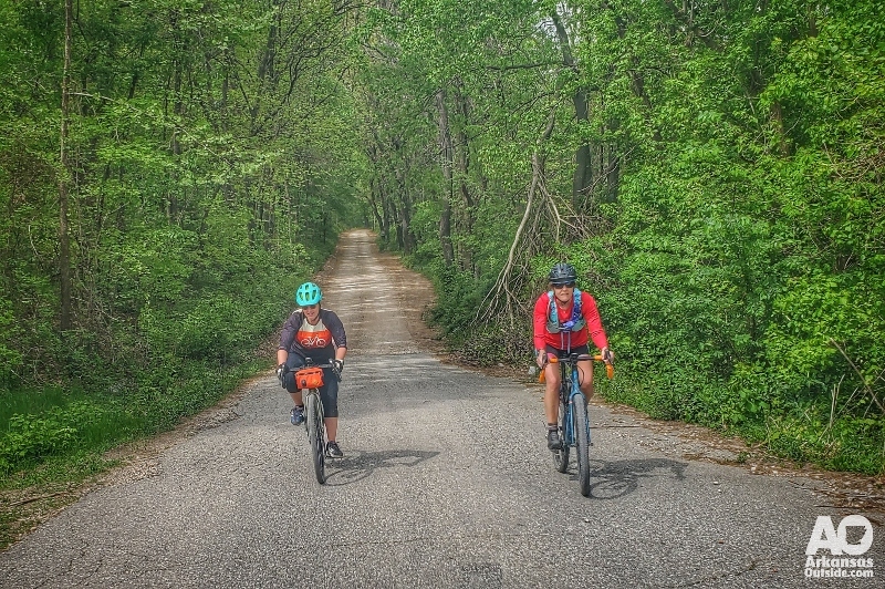 Riders on the 31-mile route.