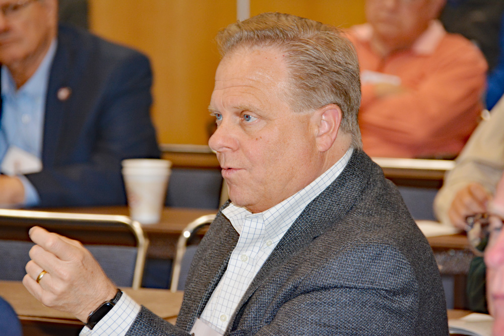 Benton County Judge, Barry Moehring, speaking at the conference.