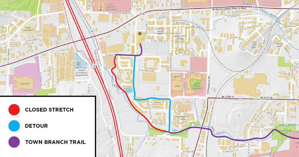 Map of Trail Closure Area.