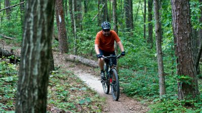 Earthquake Ridge mountain bike trails near Mena.