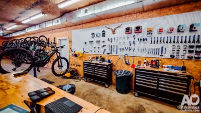 Inside the Bike Barn.