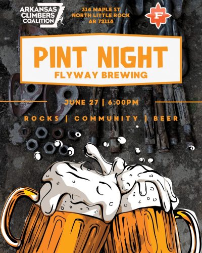 Pint Night with the Arkansas Climbers Coalition