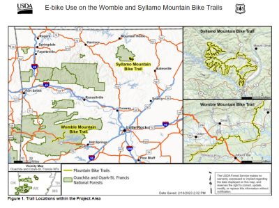 Map of proposed e-bike friendly trails.